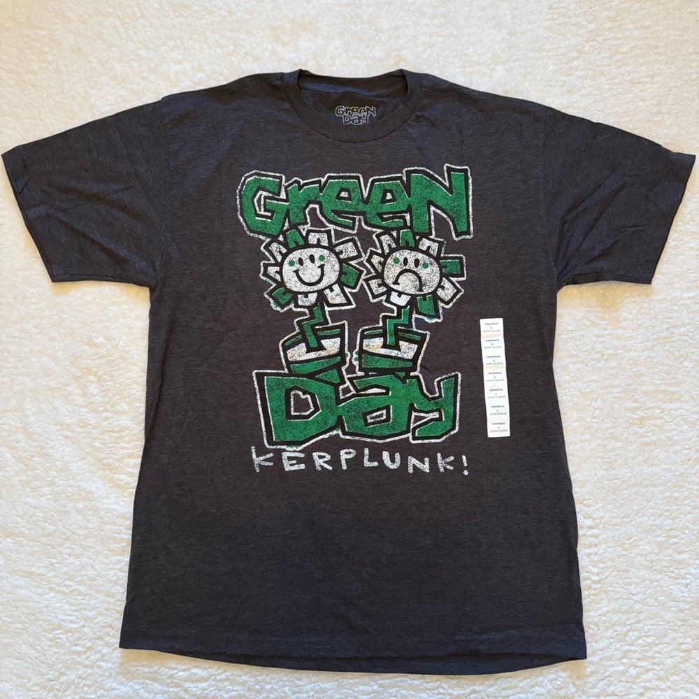 Green Day Kerplunk Band T‎ Shirt Mens Large Black Punk Rock Graphic Tee NWT